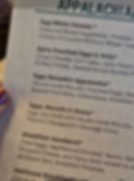 My photo of the breakfast menu at The Heirloom Room Restaurant