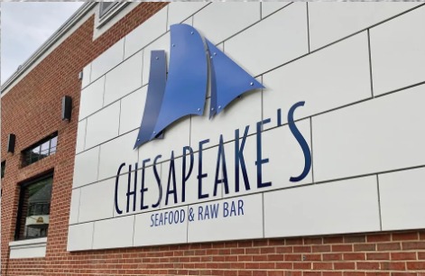 chesapeakes sign on the exterior of the restaurant in Gatlinburg