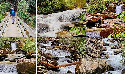 thundering streams and falls hiking tour