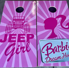 barbie corn hole game 
