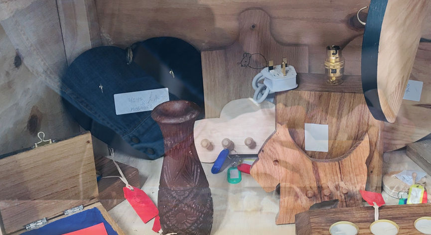 Various finished wooden products for sale