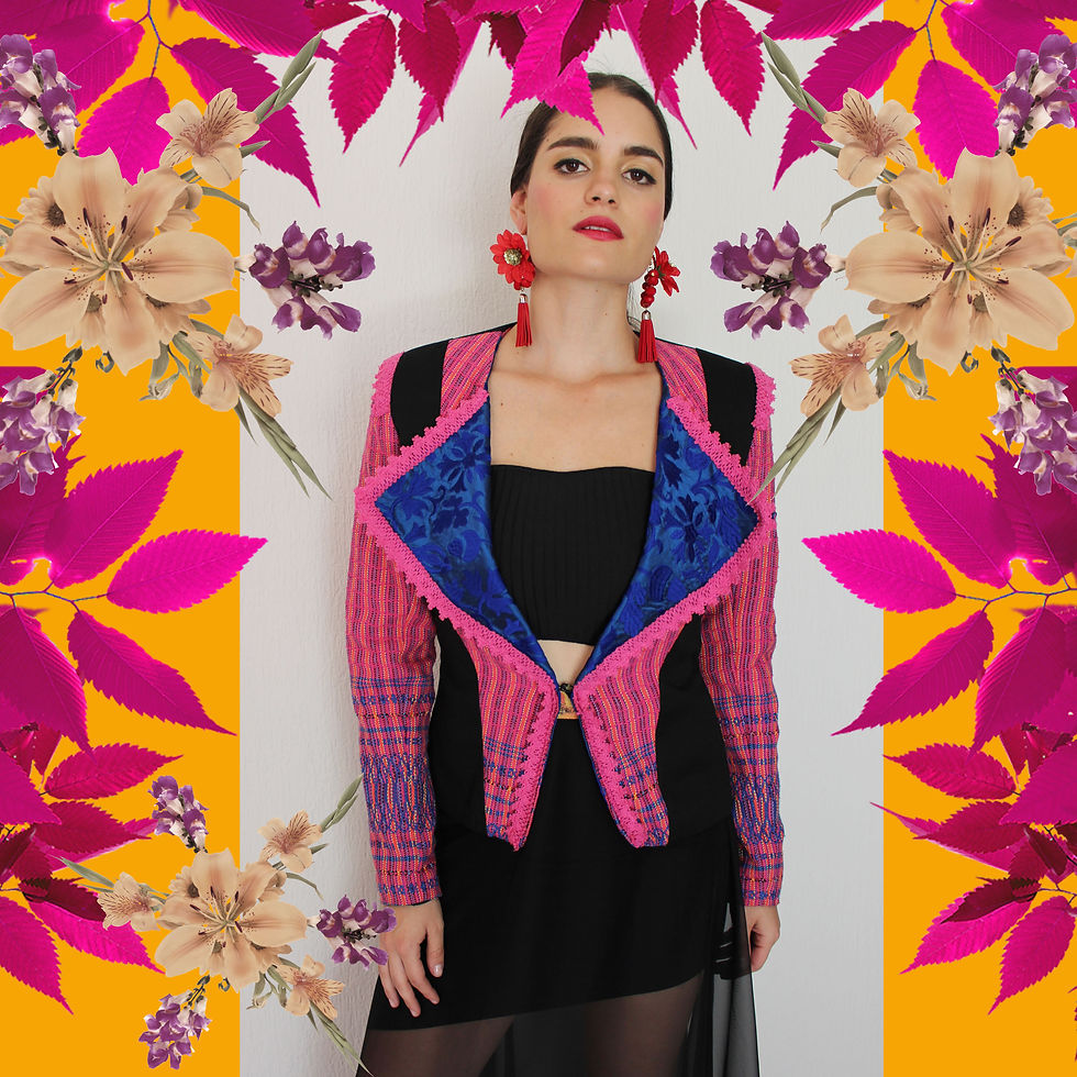 Blazer rosa mexicano