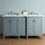 Thumbnail: Tower Modern 60" Grey Double Sink Vanity