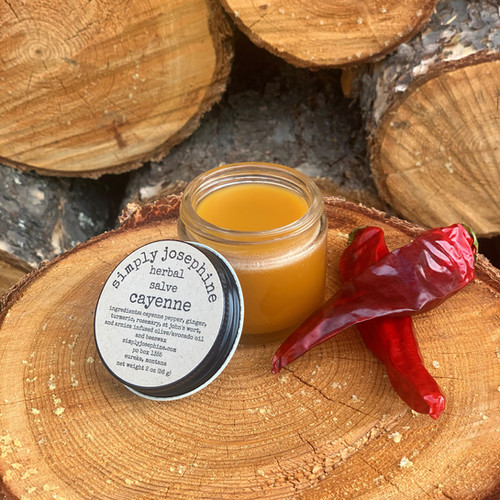 cayenne salve + warming balm + essential oil simplyjosephine