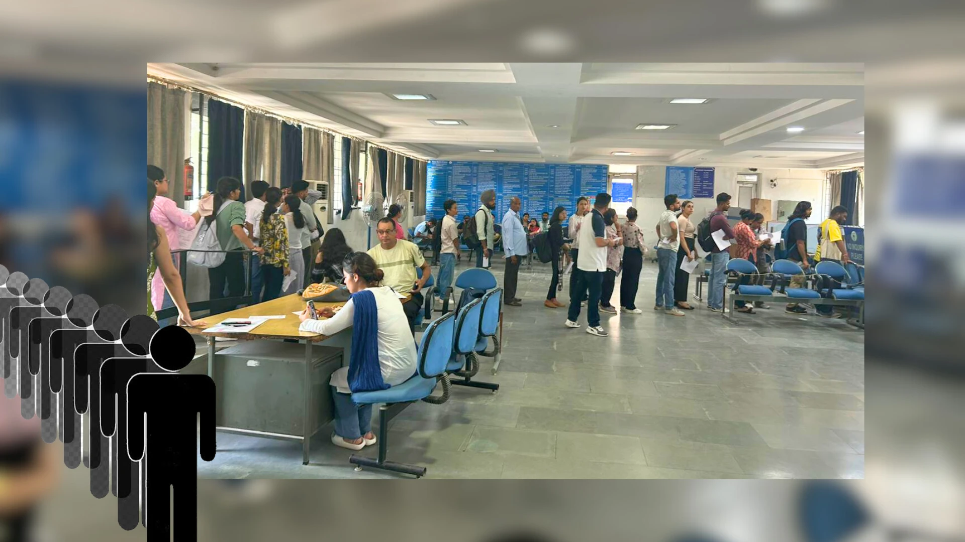 Long queue outside the SBI branch, students compelled to miss classes ...