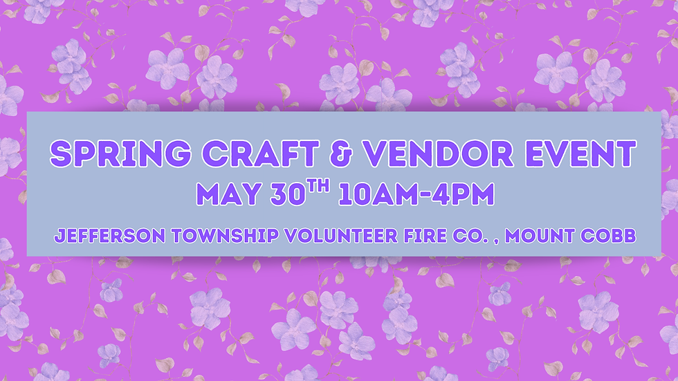 Spring Craft & Vendor Event