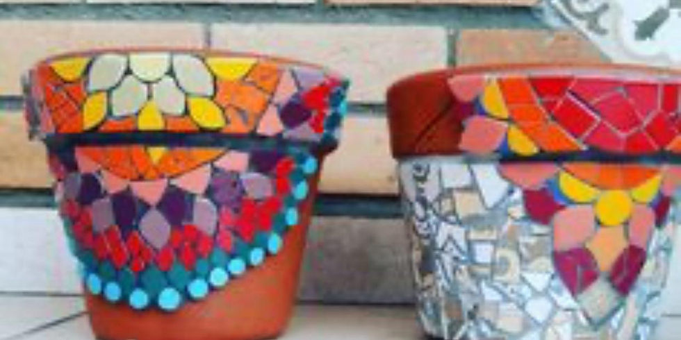 Children’s Summer Workshop session to learn Mosaic Art on a Pot