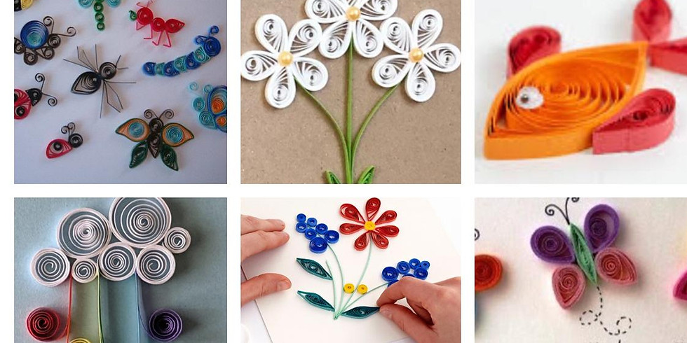 A Beginners Children’s Paper Quilling Easter Workshop on a Mini Canvas