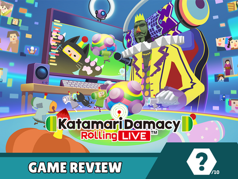 Katamari Damacy Rolling Live cover image featuring the Prince, a Katamari, the King of All Cosmos