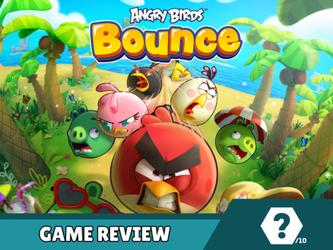 Angry Birds Bounce review by Gaming Australia, featuring Angry Birds Bounce cover image of Red and all the other Angry Birds ready to attack the pigs.