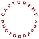 Capture Me Photography red circular logo
