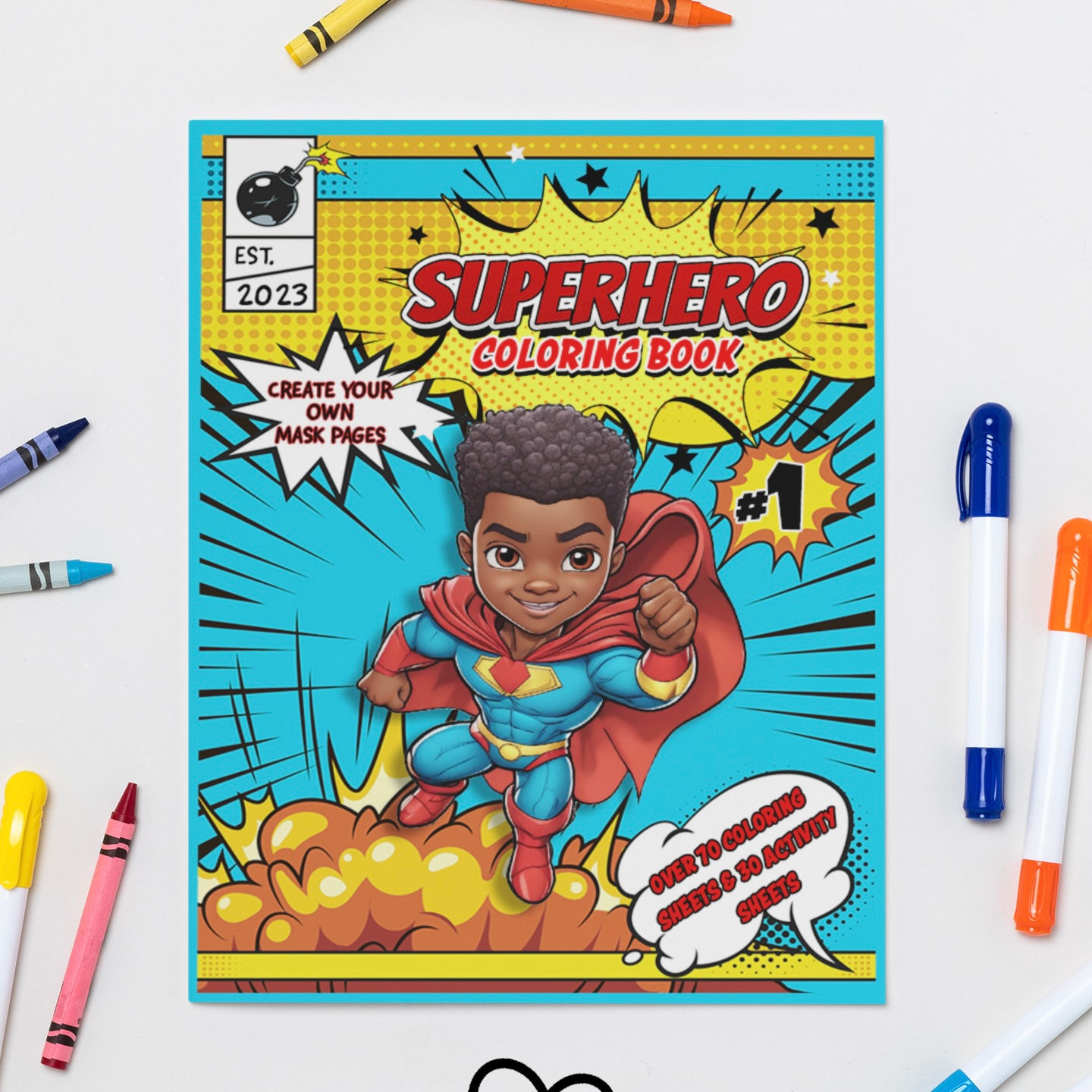 SUPERHERO COLORING BOOK