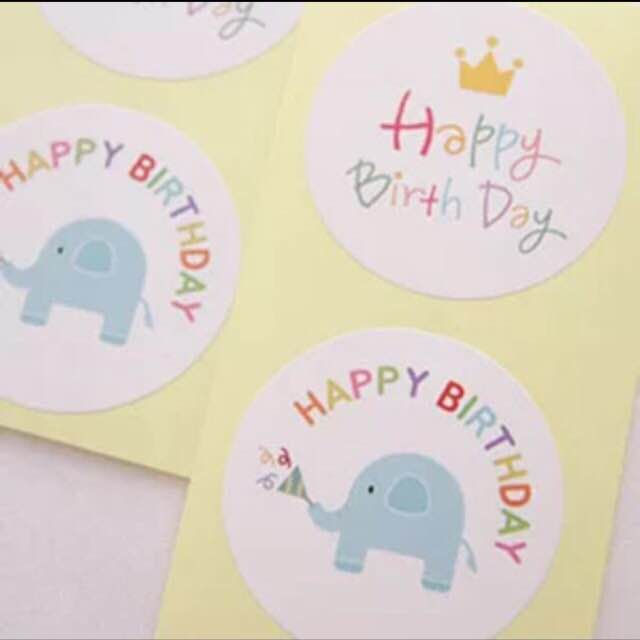 20pcs Sticker Seal Birthday 001 90scandysociety