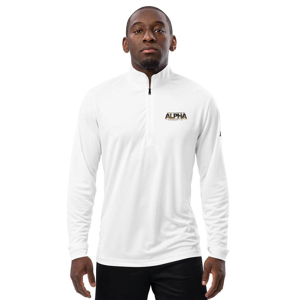 Thumbnail: ALPHA Quarter zip pullover (Gold Outline)