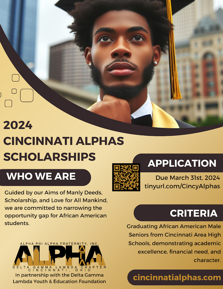 Registration is now open for the 2024 Cincinnati Alphas Scholarship