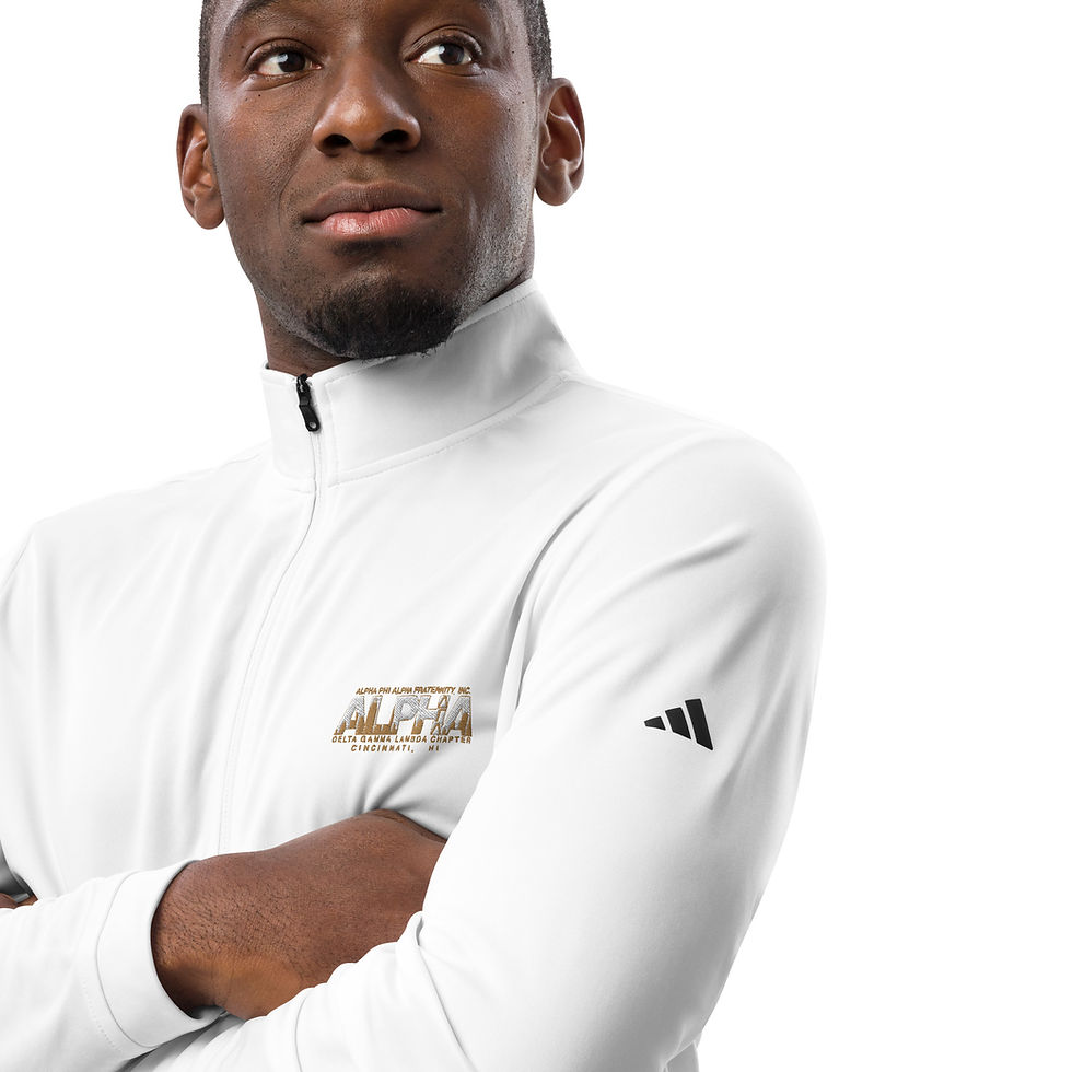 Thumbnail: ALPHA Quarter zip pullover (White Outline)