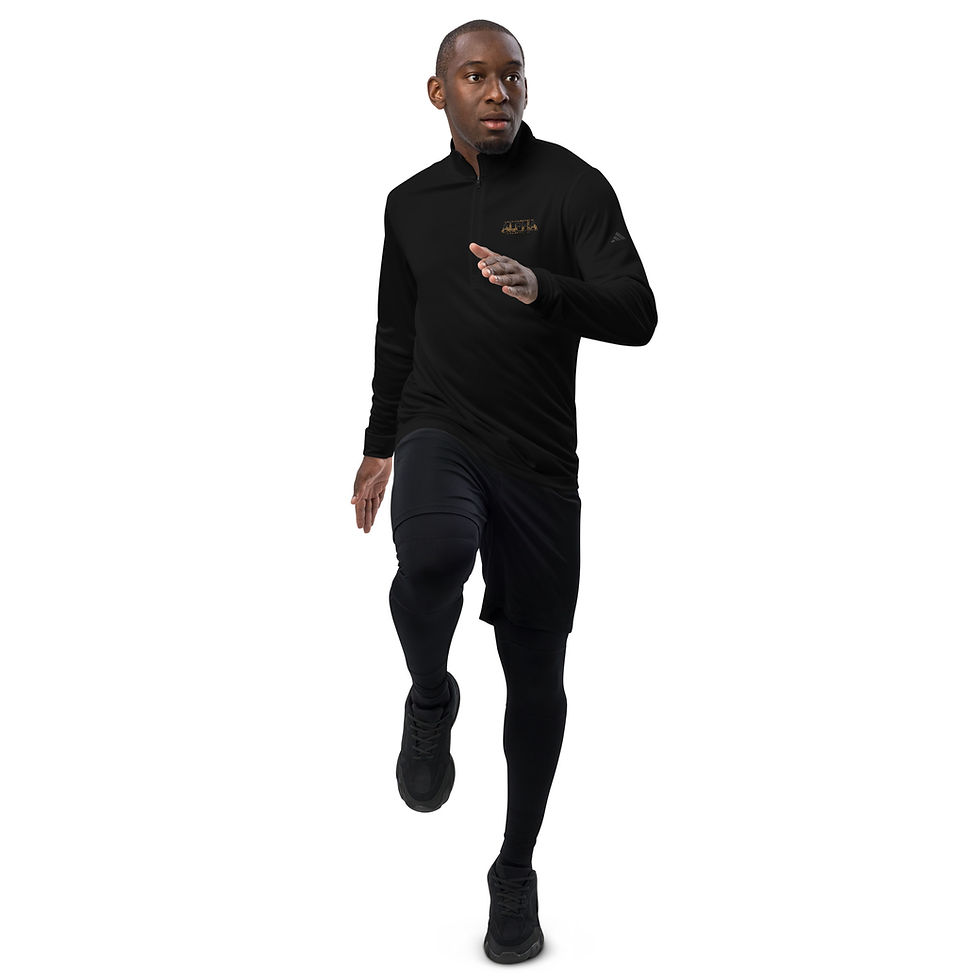Thumbnail: ALPHA Quarter zip pullover (Gold Outline)