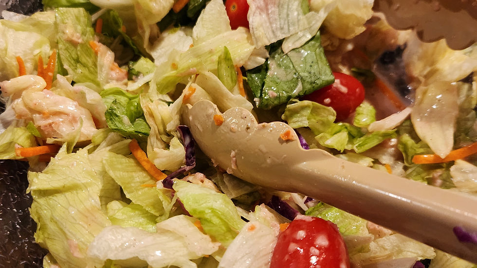 Salad with creamy Italian Dressing