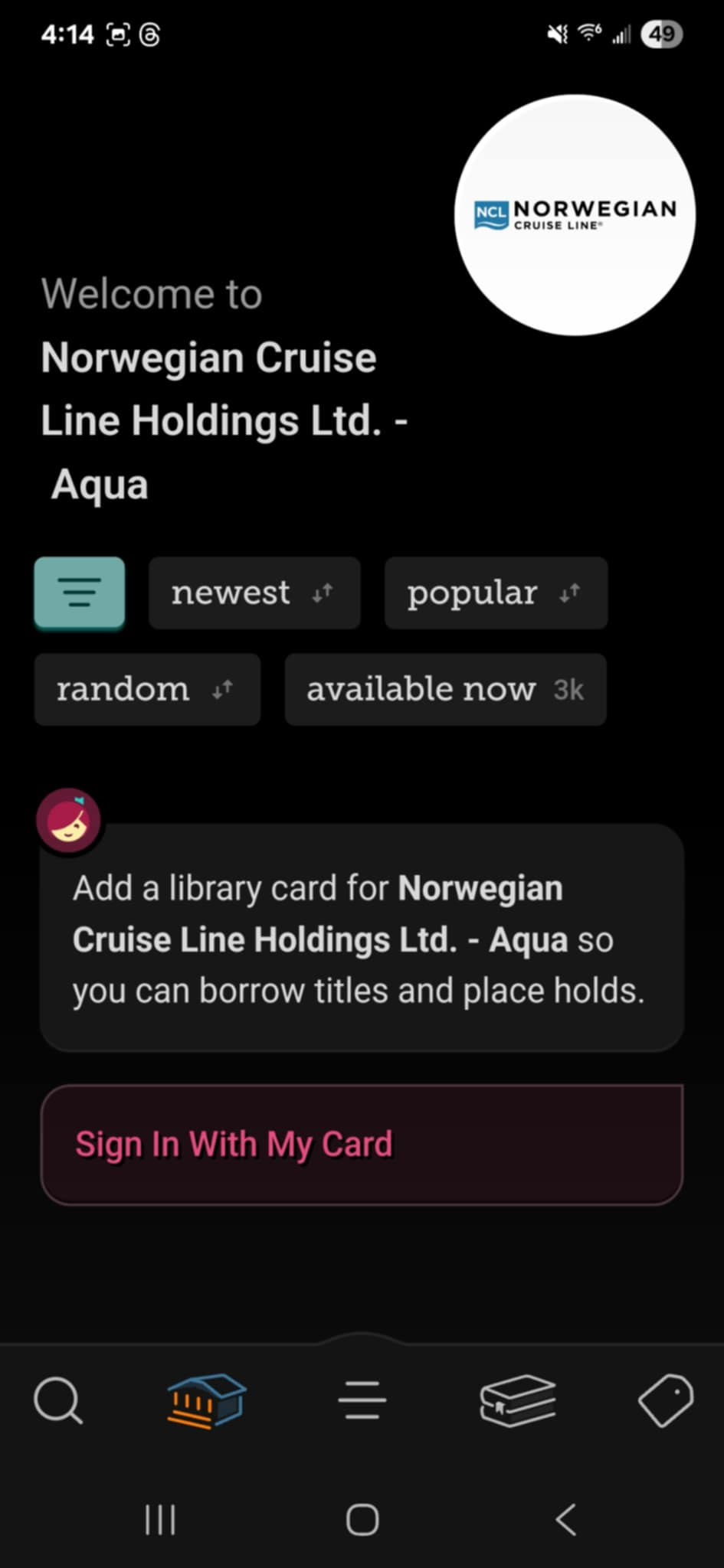 Libby App for the NCL Aqua