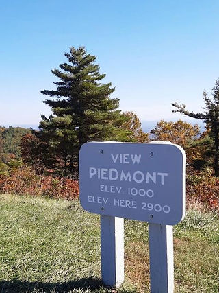Piedmont view on Blueridge Parkway at NC and VA line