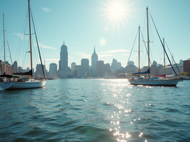 Boston skyline from waterfront