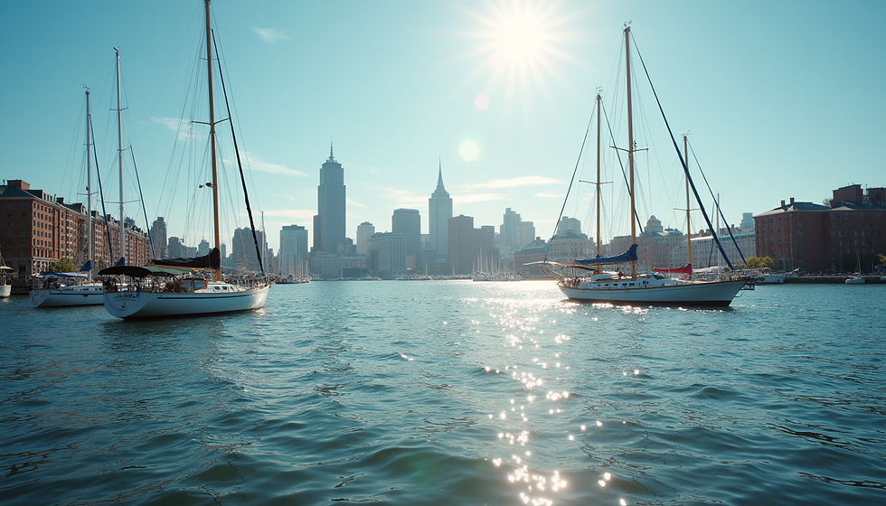 Boston skyline from waterfront