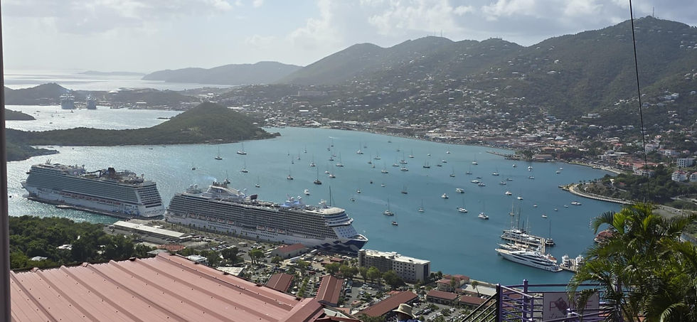 View from Sky Ride to Paradise Point in Saint Thomas