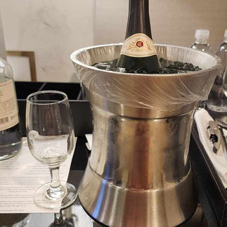 Champagne and glasses