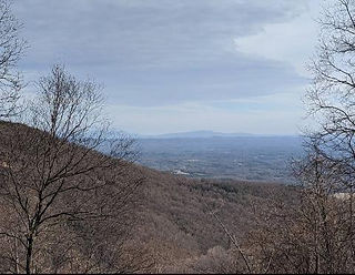 overlook from Blueridge Parkway in winter