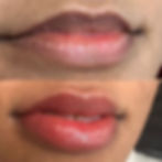 Healed lip blush in a soft rosy shade