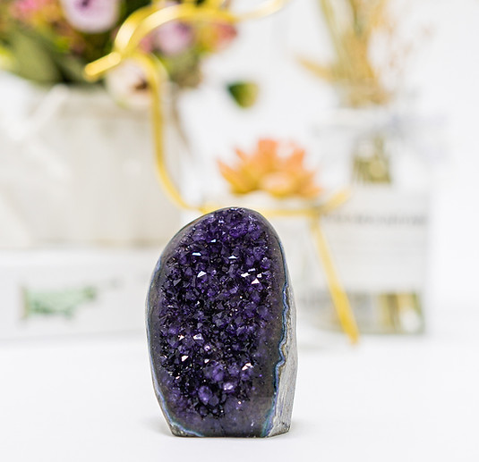 amethyst crystal cluster geode 1lb