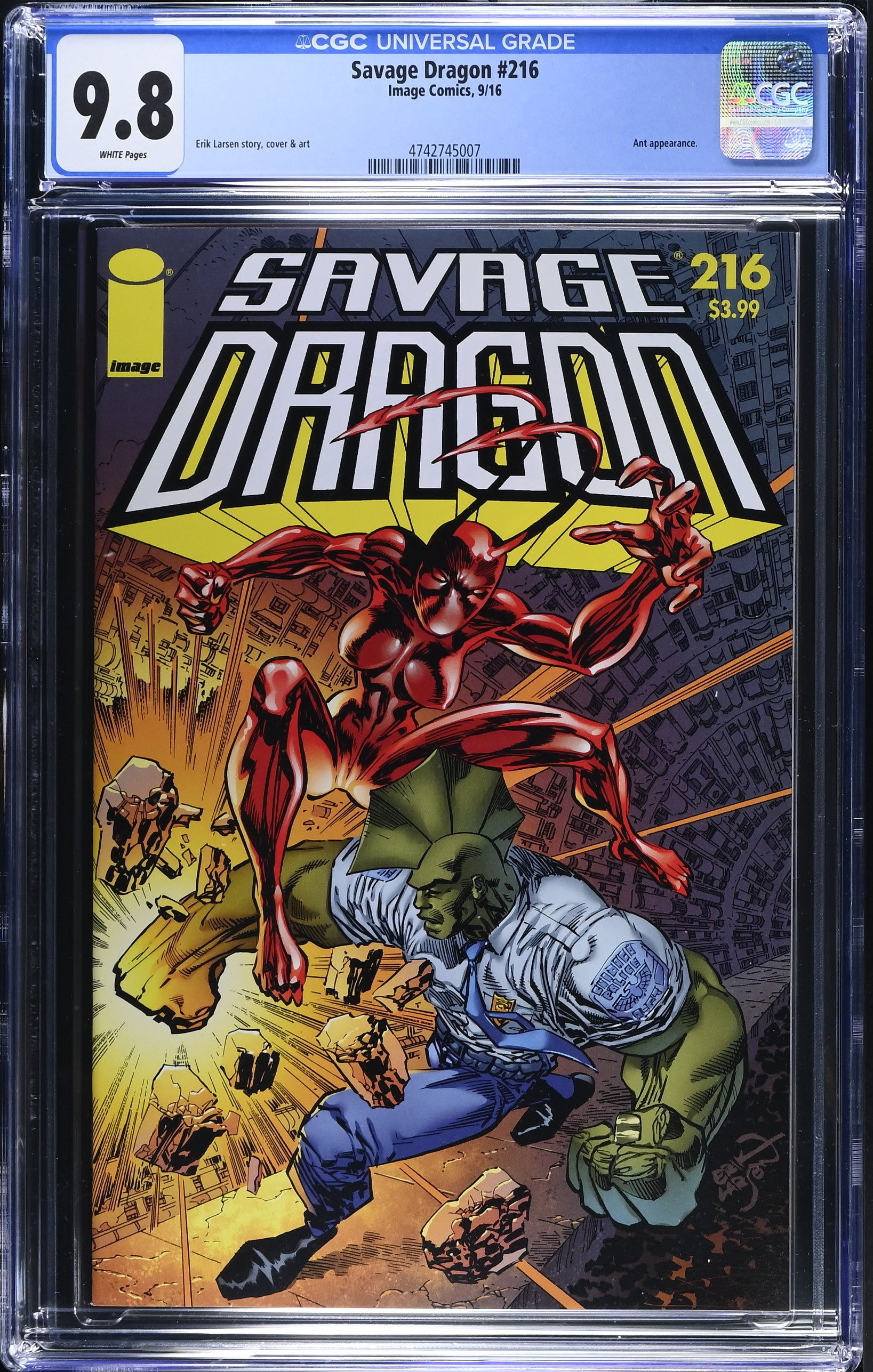 SAVAGE DRAGON #216 CGC 9.8 NM/M with WHITE PAGES (IMAGE 2016)