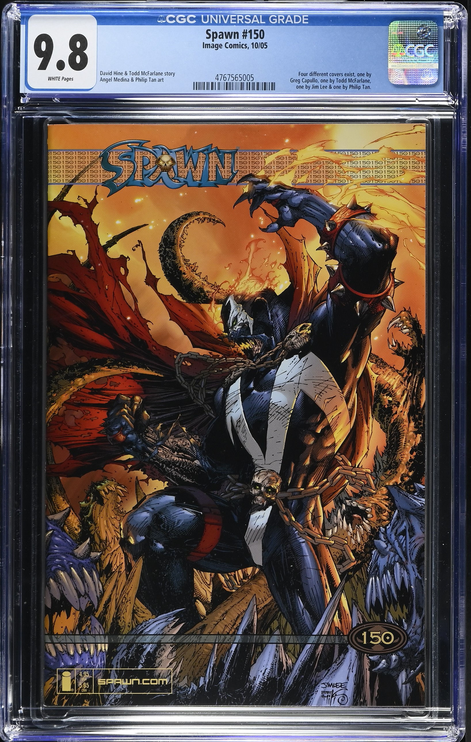 SPAWN #150 CGC 9.8 NM/M with WHITE PAGES (IMAGE 2005) JIM LEE VARIANT