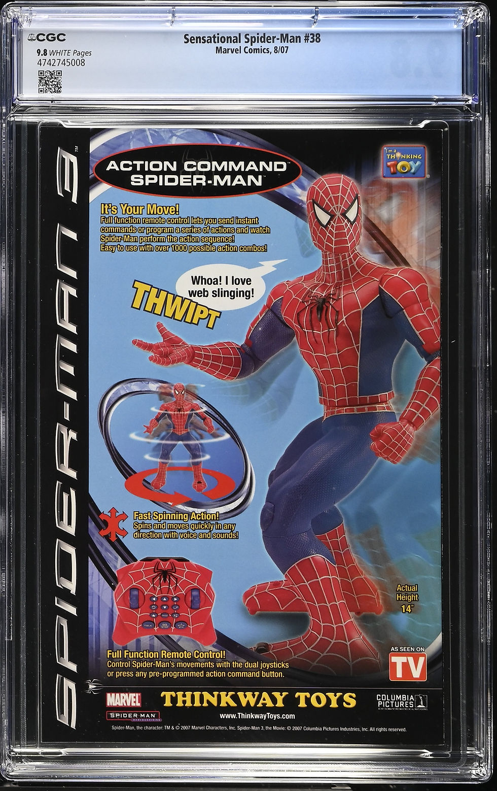 Thumbnail: SENSATIONAL SPIDER-MAN #38 CGC 9.8 NM/M with WHITE PAGES (MARVEL 2007) *KEY*
