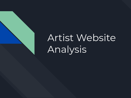 ARTIST WEBSITE ANALYSIS