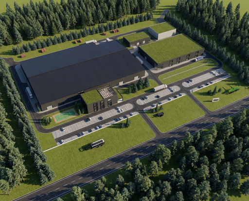 Industrial masterplan design in Manitoba Canada featuring manufacturing campus planning, optimized logistics flow, phased expansion strategy, and modern production facilities.