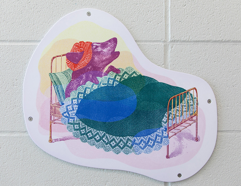 Custom ALTO™ powder-coated graphics with fairy-tale collage by Marianne Chevalier