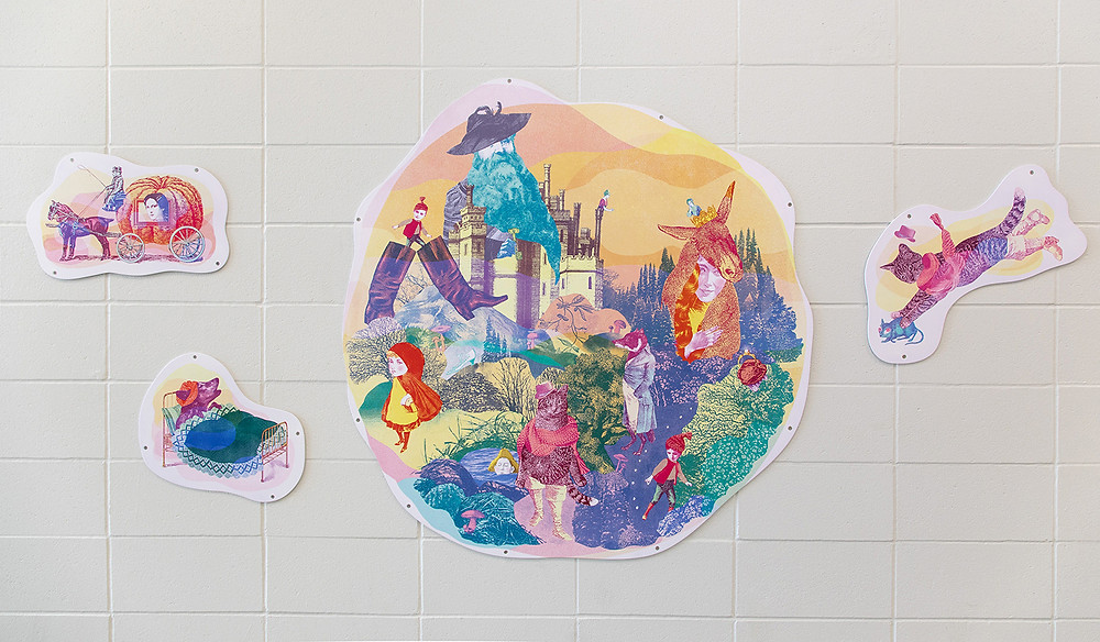 Custom ALTO™ powder-coated graphics with fairy-tale collage by Marianne Chevalier