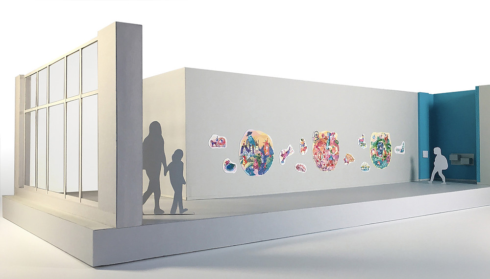 Custom ALTO™ powder-coated graphics with fairy-tale collage by Marianne Chevalier