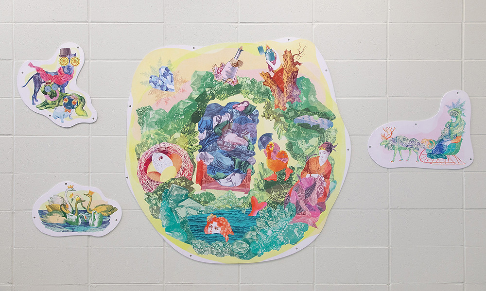 Custom ALTO™ powder-coated graphics with fairy-tale collage by Marianne Chevalier