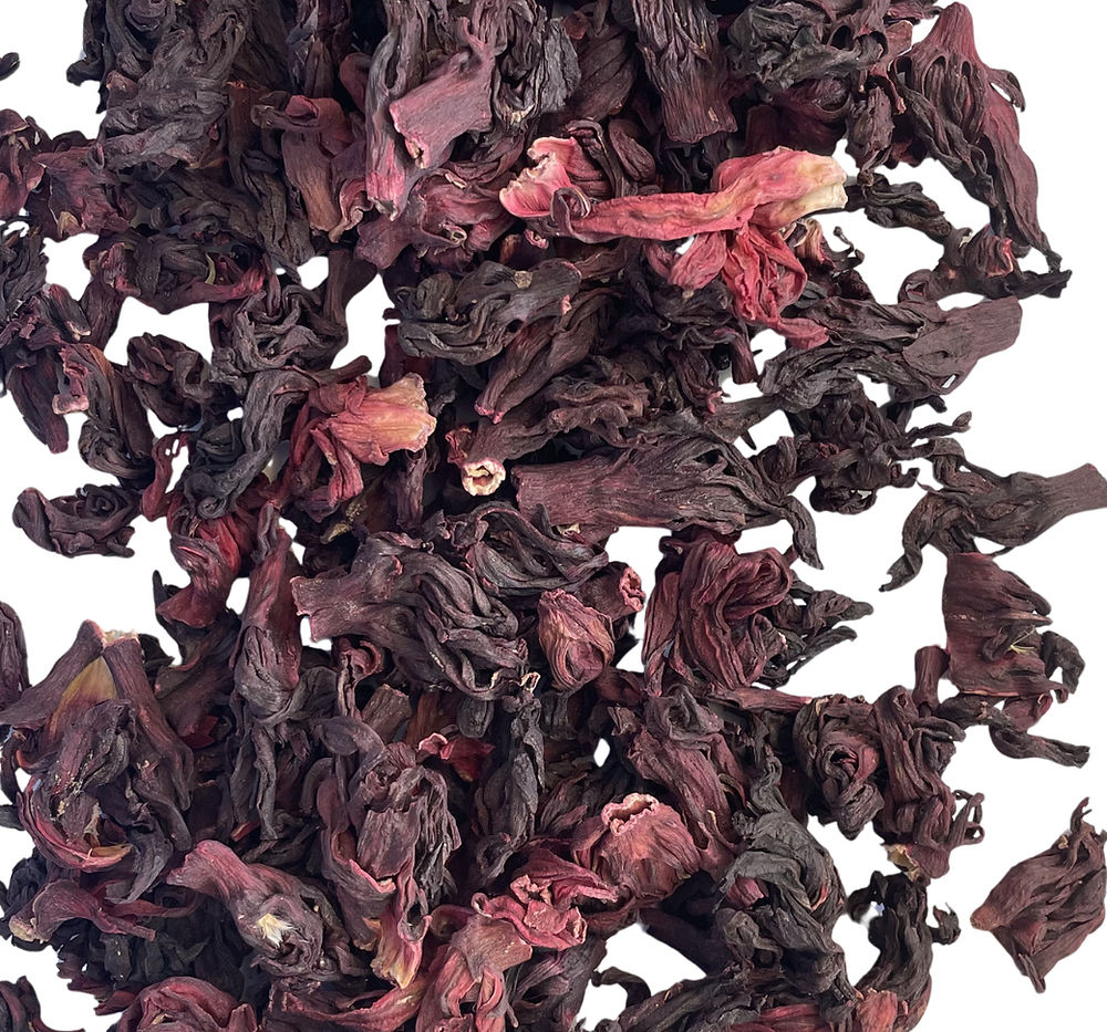 Premium Nigerian hibiscus flowers, available in whole and processed grades for bulk industrial use and export