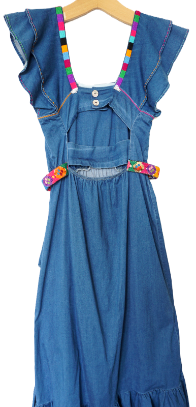 Thumbnail: Panachachel belt denim dress