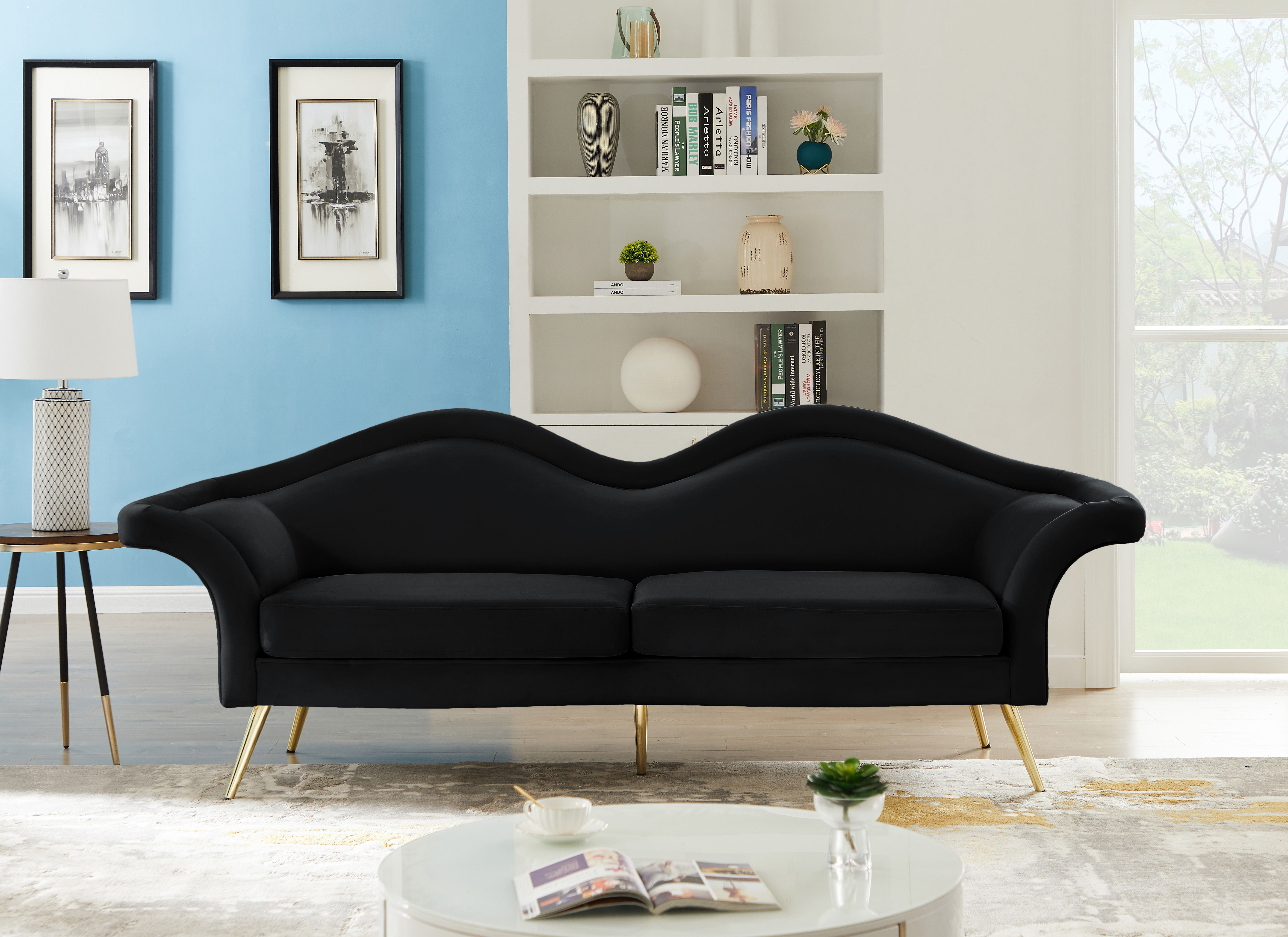 Lips Velvet Sofa