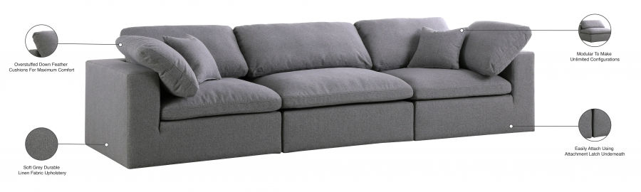 Thumbnail: Serene Linen Textured Deluxe Modular Down Filled Cloud-Like Comfort Overstuffed
