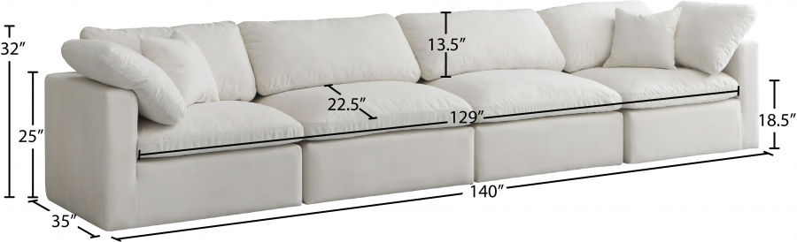 Thumbnail: Plush Velvet Standard Modular Down Filled Cloud-Like Comfort Overstuffed 140" So