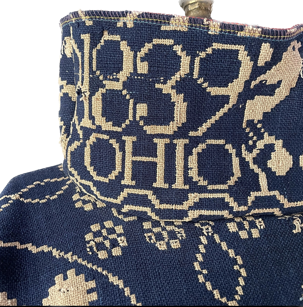 Thumbnail: Handwoven Overshot Duster/Jumper