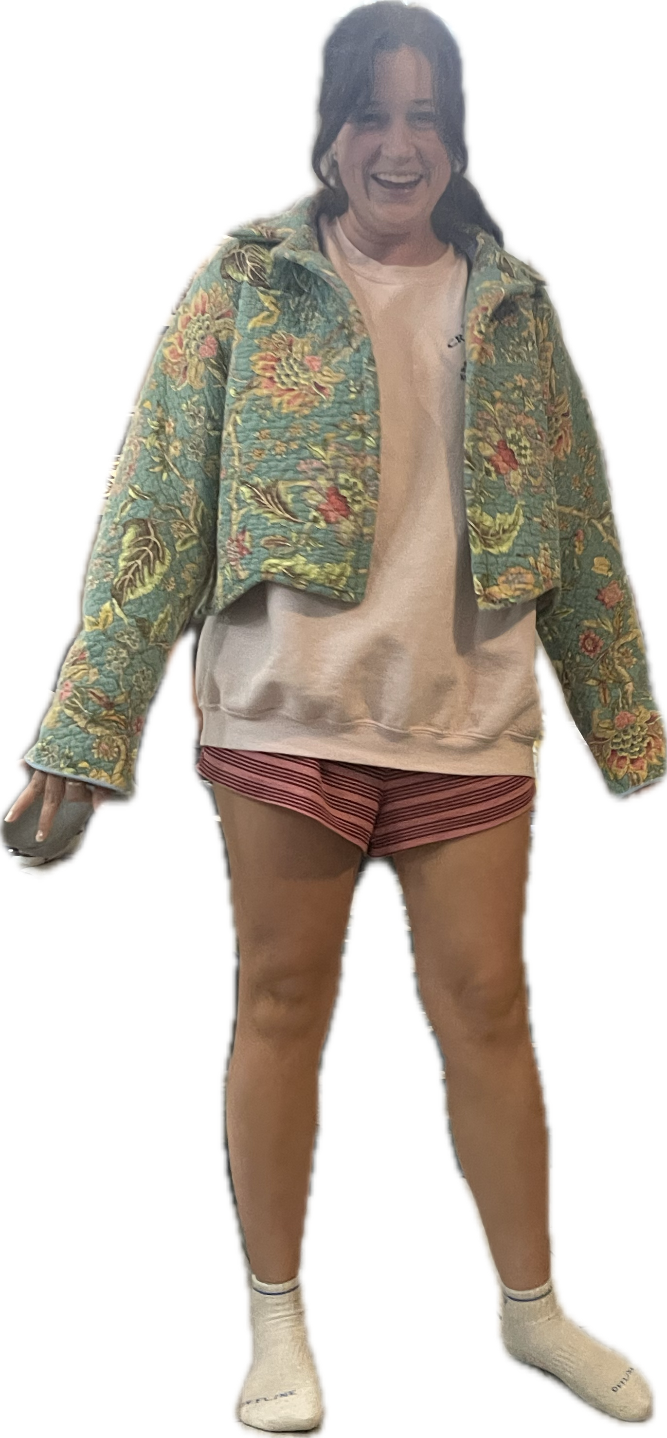 Cropped Quilt Chore Coat