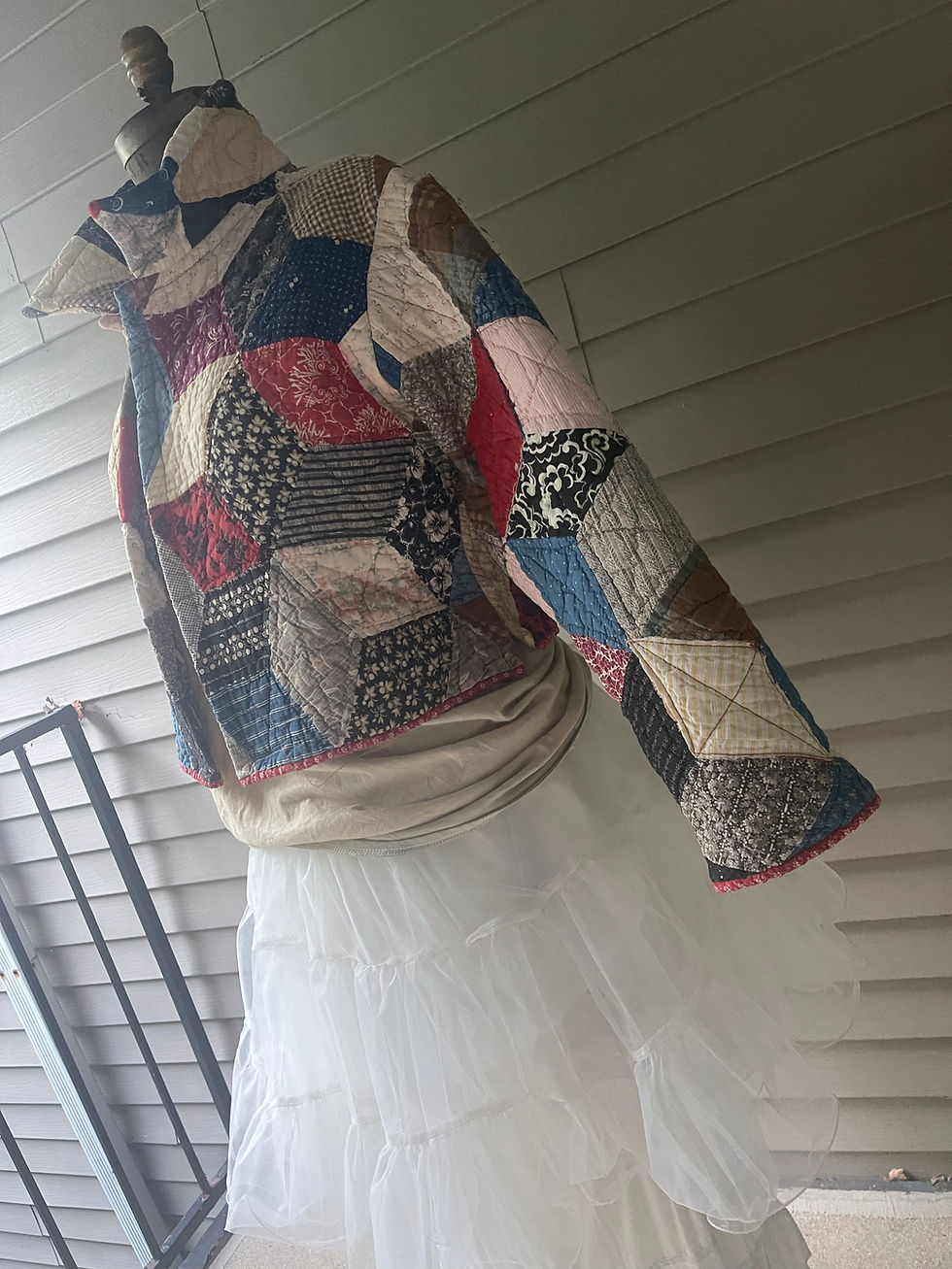 Thumbnail: Tumbling Block Chore Coat