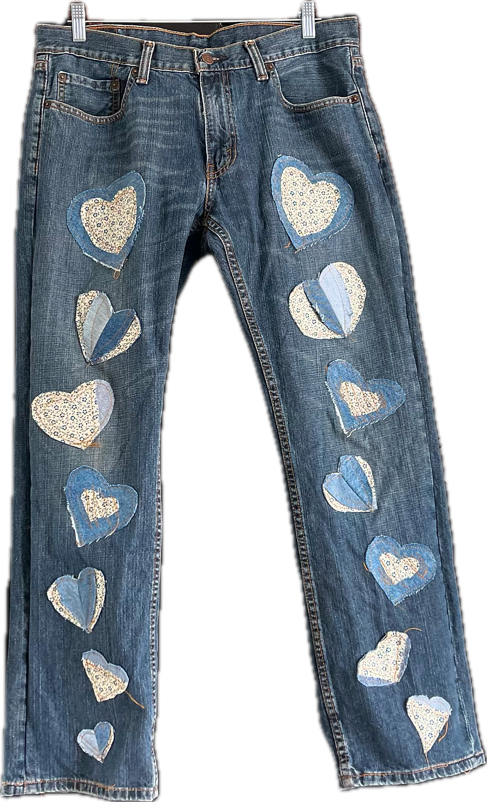 Quilt Heart Blue Jeans