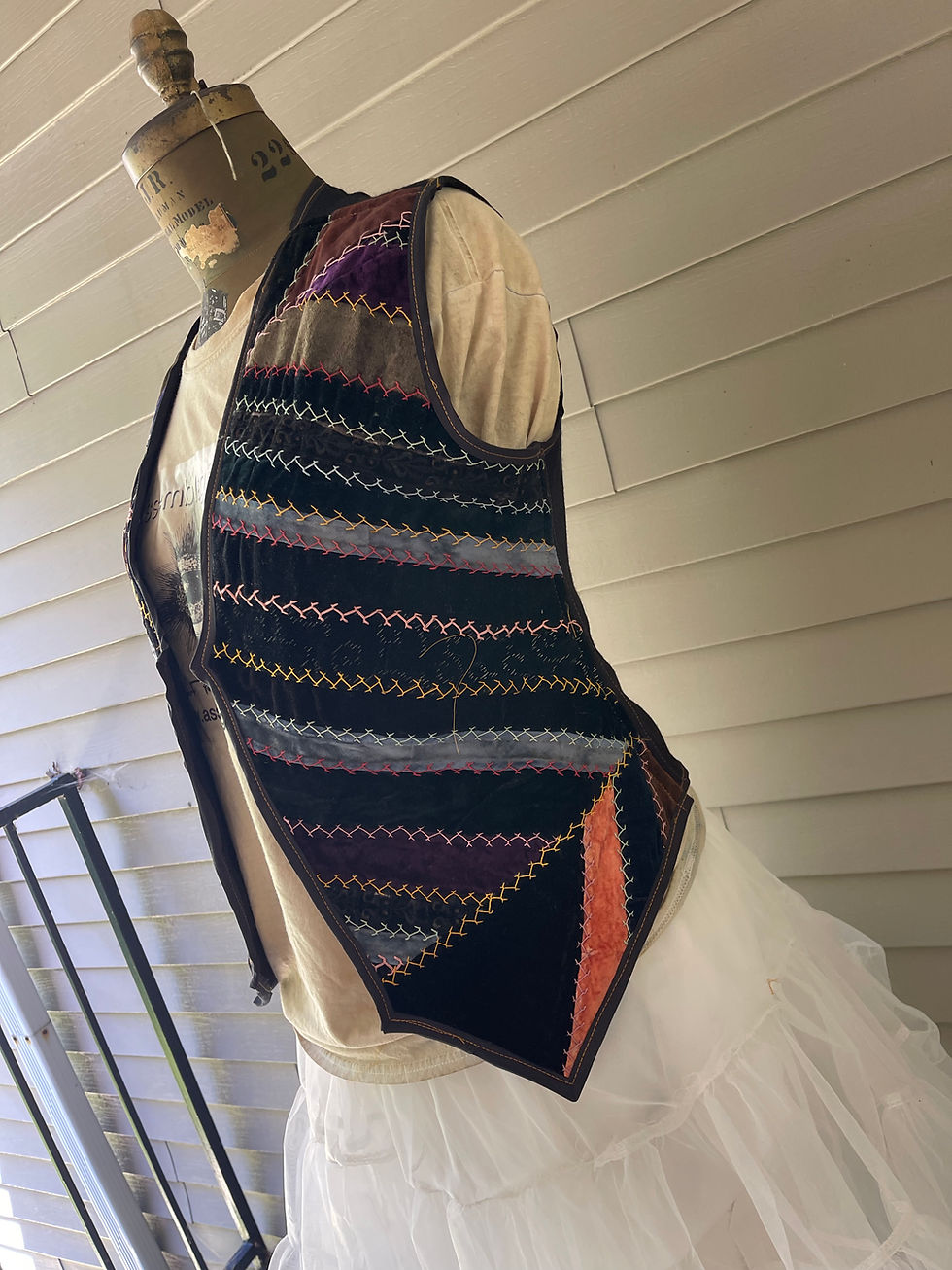 Thumbnail: Velvet Crazy Quilt Vest